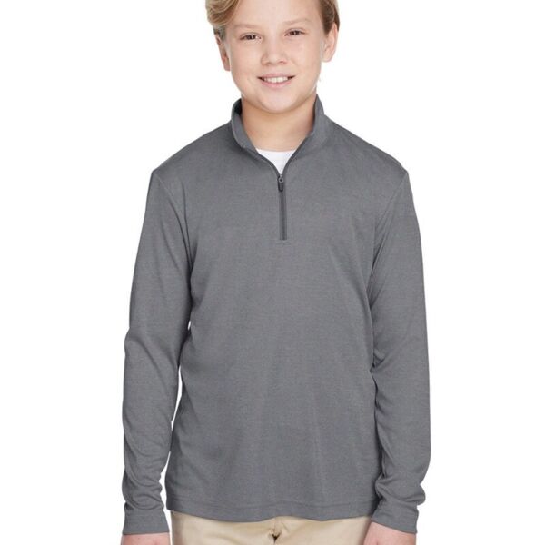 Youth Zone Sonic Heather Performance Quarter-Zip Pullover Thumbnail